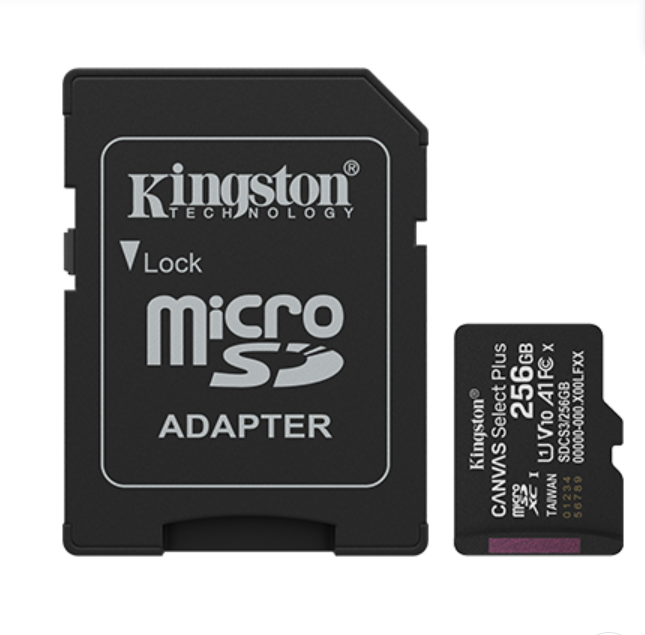 KINGSTON MICROSD 256GB GEN 3 CANVAS PLUS