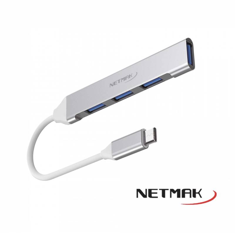 USB HUB NETMAK TIPO C 3.0