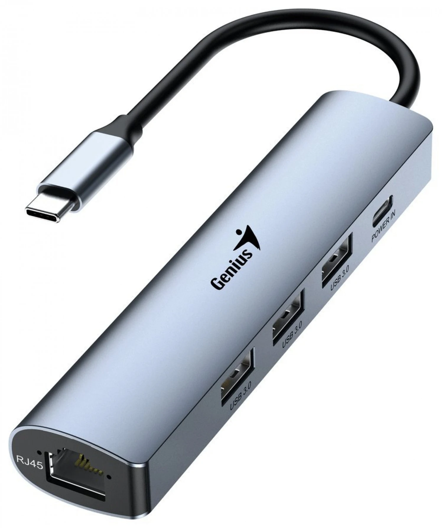 HUB GENIUS USB-C 5 EN 1 RJ45 IRION GRAY
