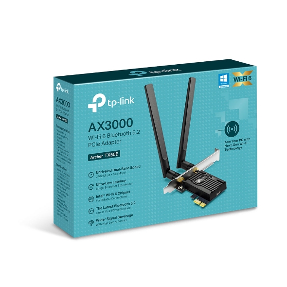 TP-LINK P.DE RED WIFI 6 Y BT 5.2 ARCHER TX55E PCIE