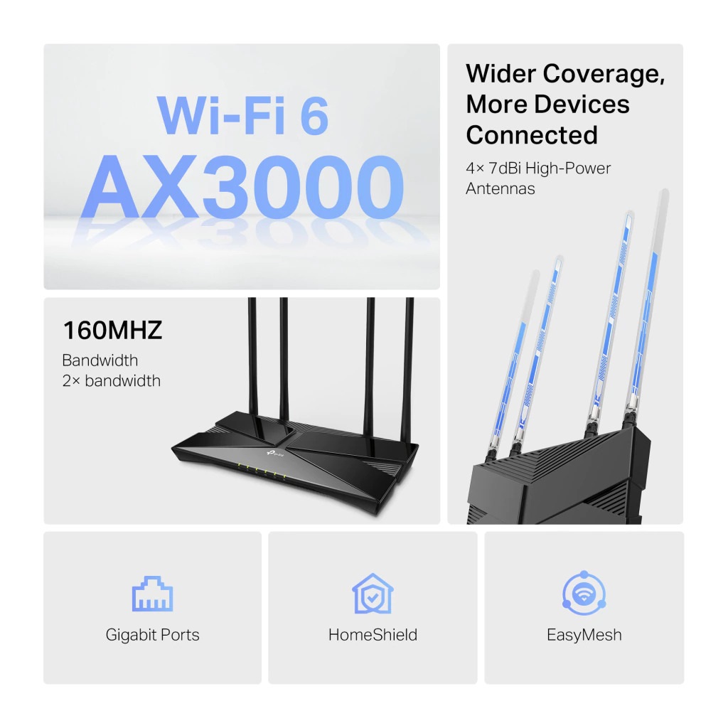 TP-LINK ROUTER WIR.ARCHER AX53HP HIGH POWER ROMPE