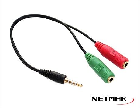 ADAPTADOR NETMAK  1 JACK 3.5MM