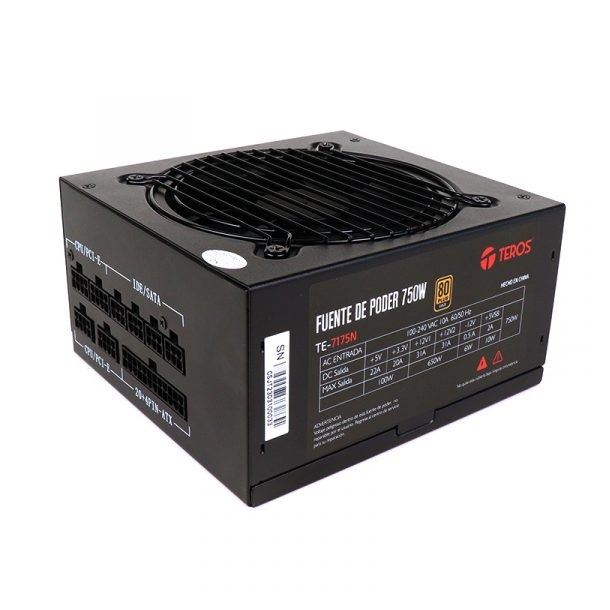 FUENTE TEROS 750W 80 + PLUS GOLD FULL MODULAR 
