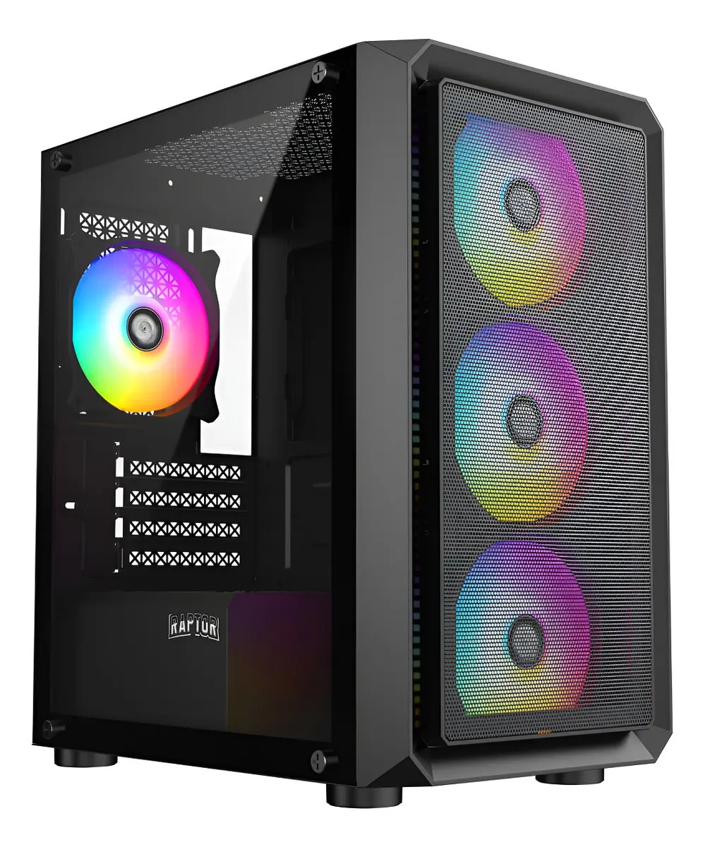 GABINETE RAPTOR INFINITY MESH TG X2 MID TOWER RGB