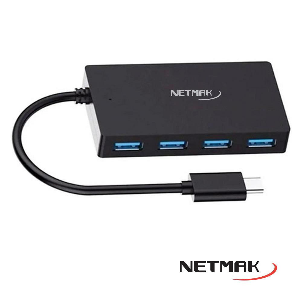 USB HUB NETMAK 4 BOCAS TIPO C