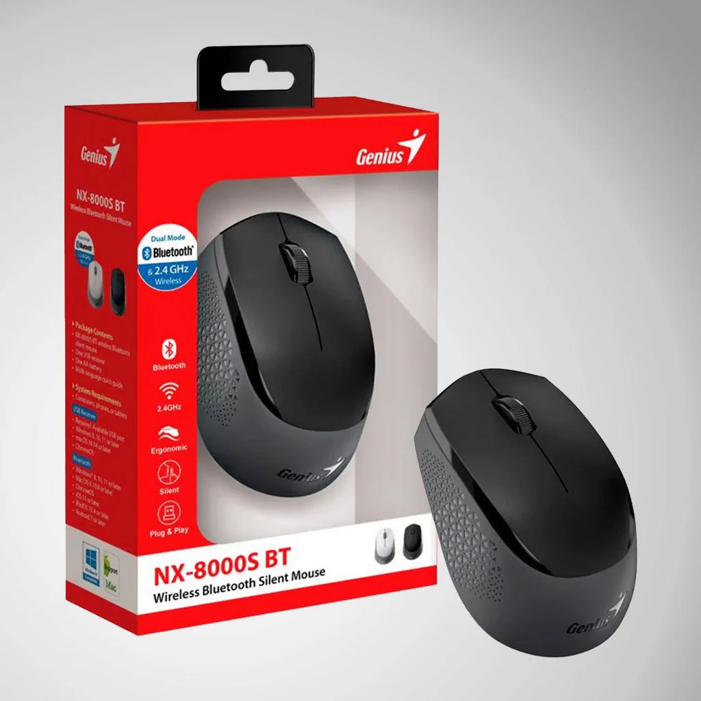 MOUSE GENIUS NX-8000S BT WIRELESS 1200DPI 