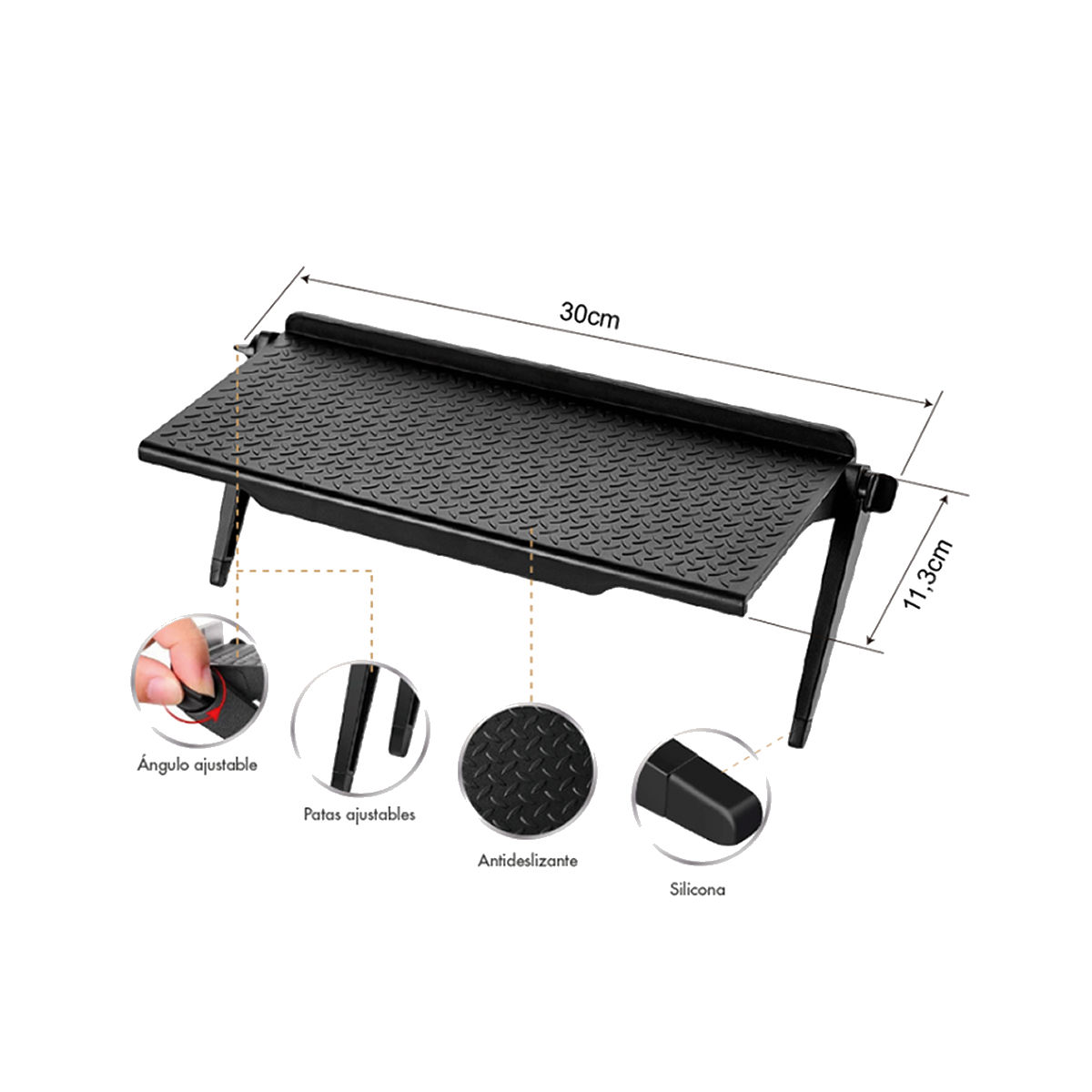 SOPORTE ESTANTE NETMAK 30 CM