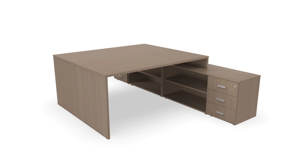 PUESTO DE TRABAJO DOBLE PARA CREDENZA